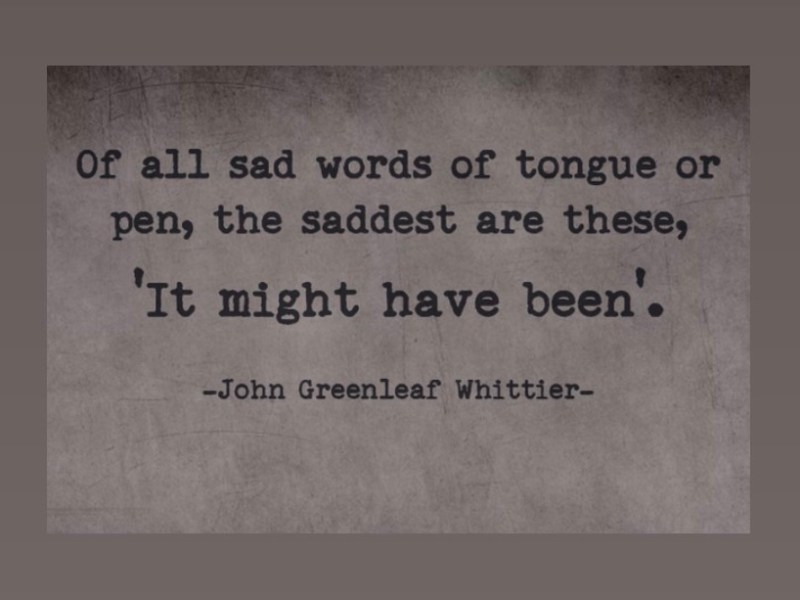 Regret is the privilege of having a&nbsp;choice